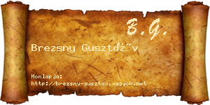 Brezsny Gusztáv névjegykártya